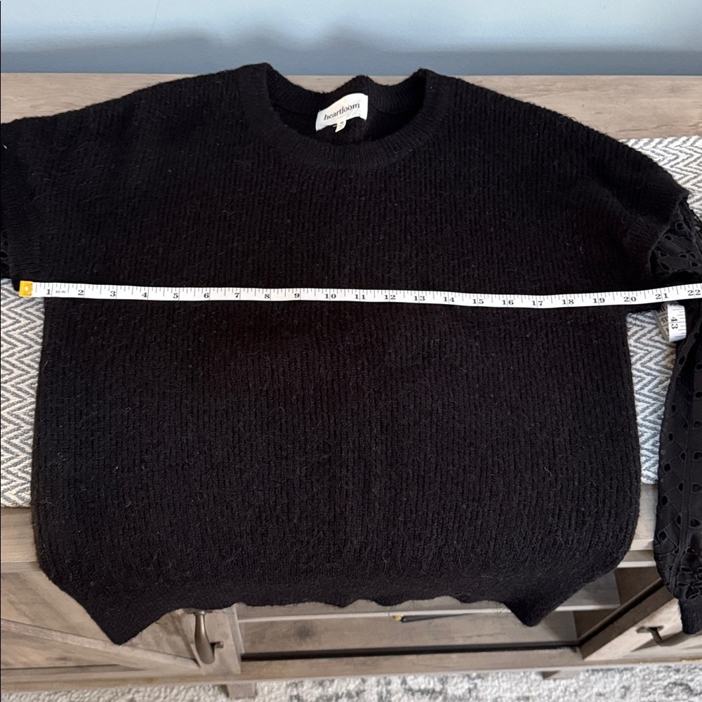 Heartloom Black Lace Sleeve Sweater - Picture 7 of 8